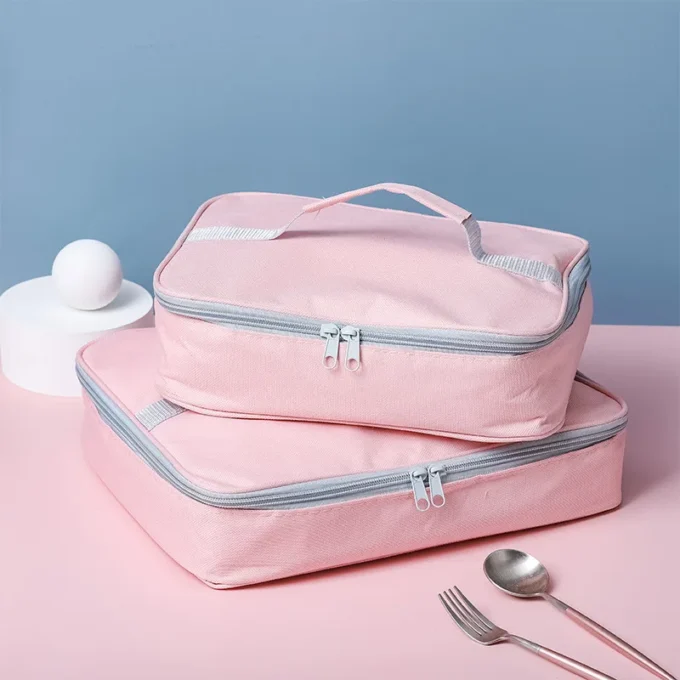 Insulation Thermal Portable Square Lunch Bag Thickened Oxford Cloth Picnic Bento Boxes Food Stoarge Cooler Bags Container
