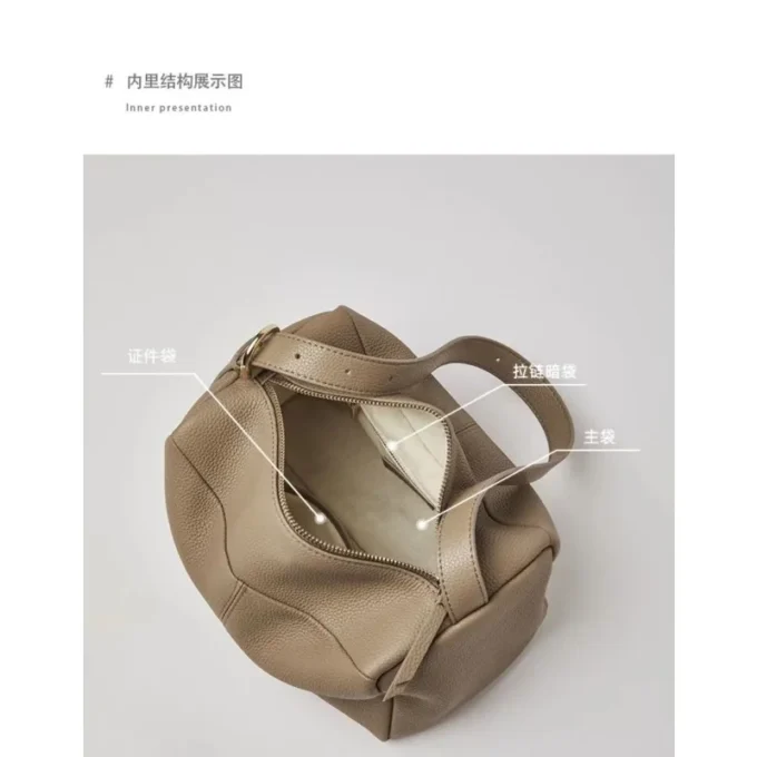 Leather Female 2024 New Fashion Solid Color Shoulder Bag Casual All-in-one Boston Bag High Quality Pillow Bag Handbags