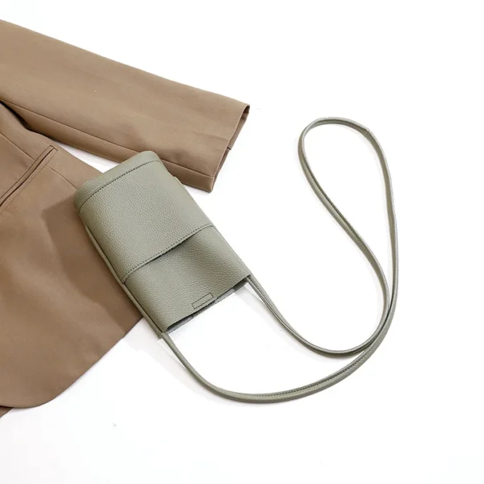 High Quality Soft Pu Leather Mobile Phone Bag For Women Portable Crossbody Small Bag New Fashion Versatile Shopping Phone Bag