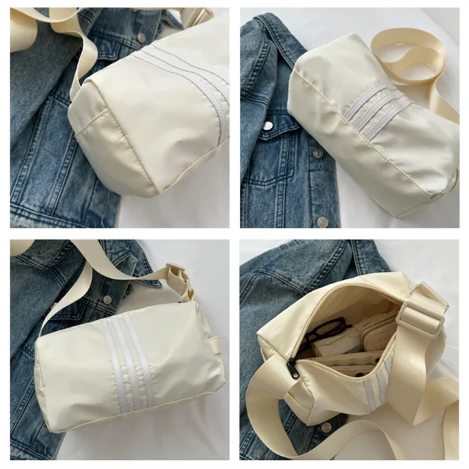 Fashionable sports and fitness bag short distance travel pillow bag casual wide shoulder strapcrossbody bag lightweight storage