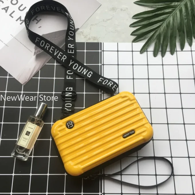Luggage Small Bag Women's Crossbody Shoulder Personality Hand-Held Mini Suitcase-Style Box Small Square Women's Bag