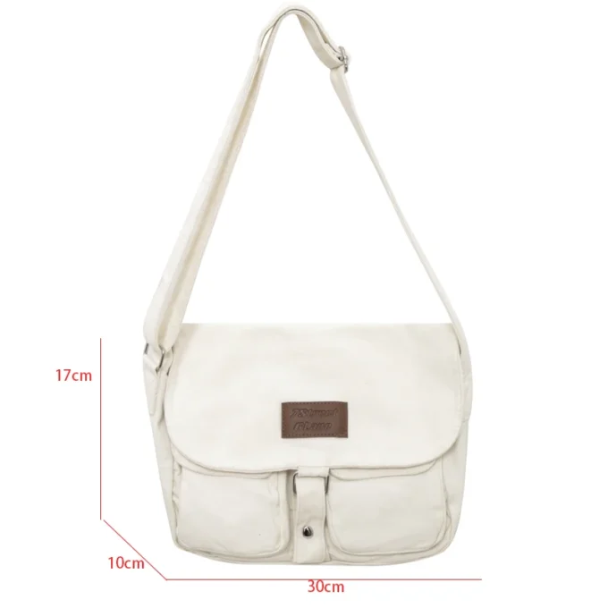 High Quality Canvas Handbag Shoulder Bags Large Capacity Crossbody Bags For Women Simple Casual Messenger Bag Student School Bag