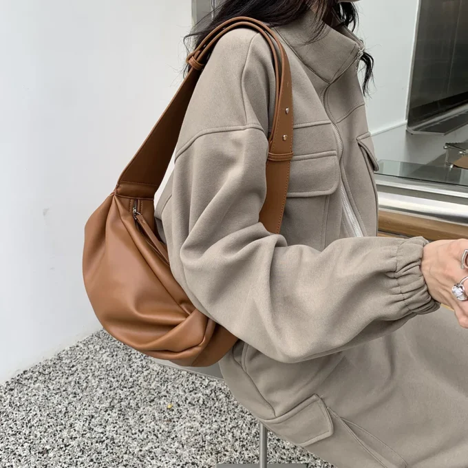 New Women Soft Pu Leather SHoulder Messenger Armpit Retro Lady Pillow Bags Purses And Handbags