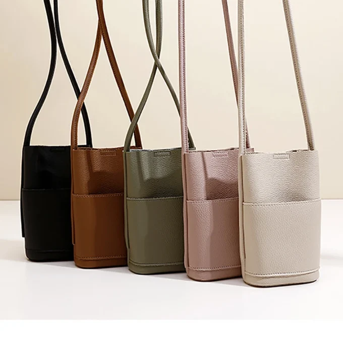 High Quality Soft Pu Leather Mobile Phone Bag For Women Portable Crossbody Small Bag New Fashion Versatile Shopping Phone Bag