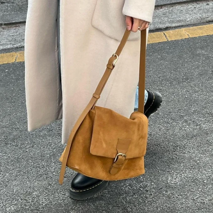MEDIOW Messenger Bag Crossbody Shoulder Bag Luxury Designer Purse 2022 New In PU Leather Retro Style Matte Skin Belt Decoration