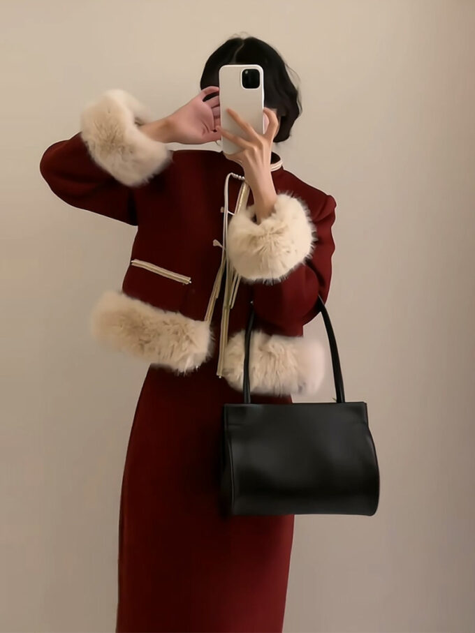 Christmas New Chinese Style Dress Suit