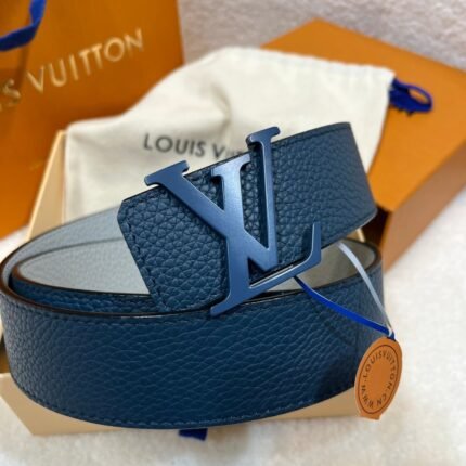 Louis Vuitton LV double-sided two-color lychee pattern belt Width: 4cm