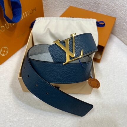 Louis Vuitton LV double-sided two-color lychee pattern belt Width: 4cm