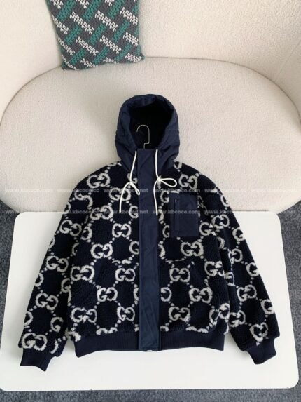 Gucci Jacquard LambswoolHooded Jacket
