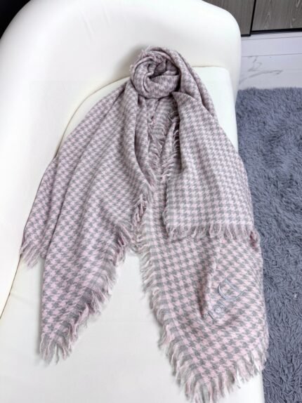 2025 Dior new houndstooth cashmere shawl scarf