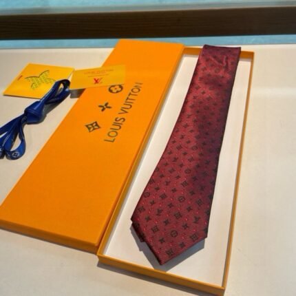 Louis Vuitton exquisite small logo 100% top jacquard silk tie