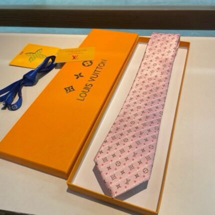 Louis Vuitton exquisite small logo 100% top jacquard silk tie
