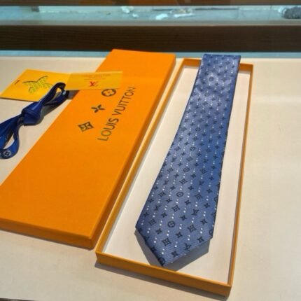 Louis Vuitton exquisite small logo 100% top jacquard silk tie