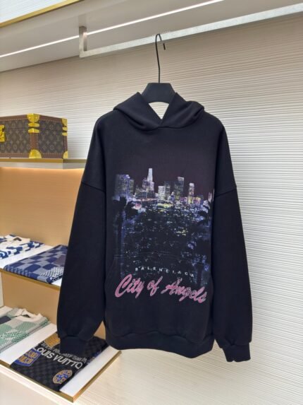 Balenciaga City Night Print Hoodie