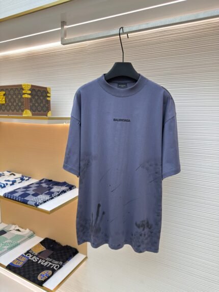 Balenciaga Ink Used Embroidered Short Sleeves